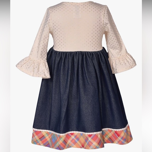 Bonnie Jean Girls' Pink and Blue Pumpkin Dress - Picture 7 of 8